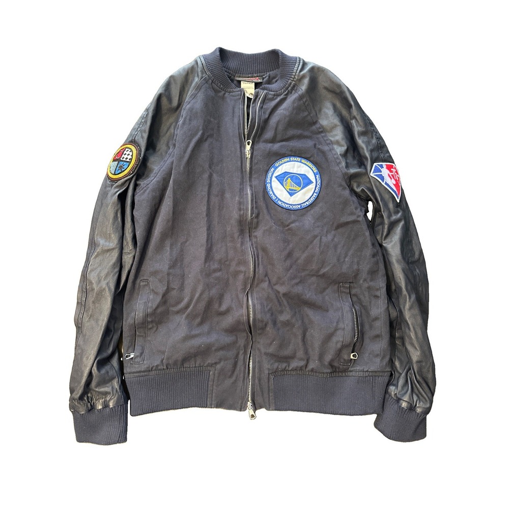 Diamond Supply Co, Navy, San Francisco Warriors Bombers Jacket Size Small